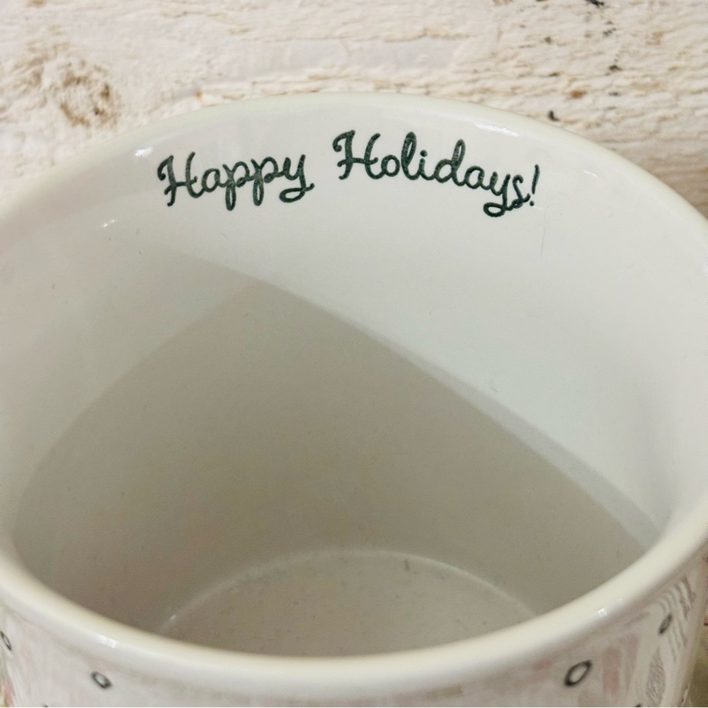 Peanuts SNOOPY Woodstock “HAPPY HOLIDAYS!” 21oz Stoneware Winter Coffee Mug NEW - Picture 11 of 12